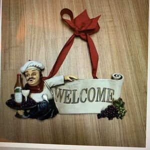 Bon  Appetite Welcome sign NWT